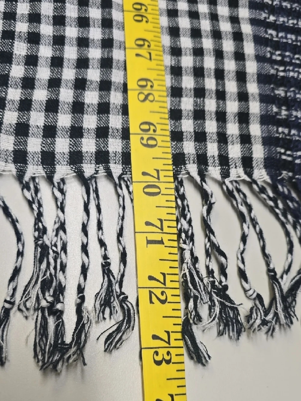Black & White Check Scarf / Wrap